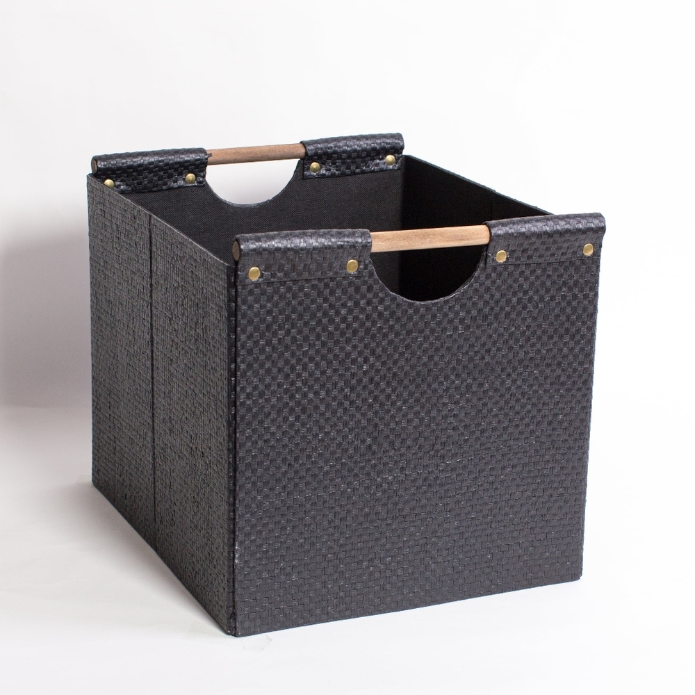 Better Homes and Garden Black Woven Storage Basket
